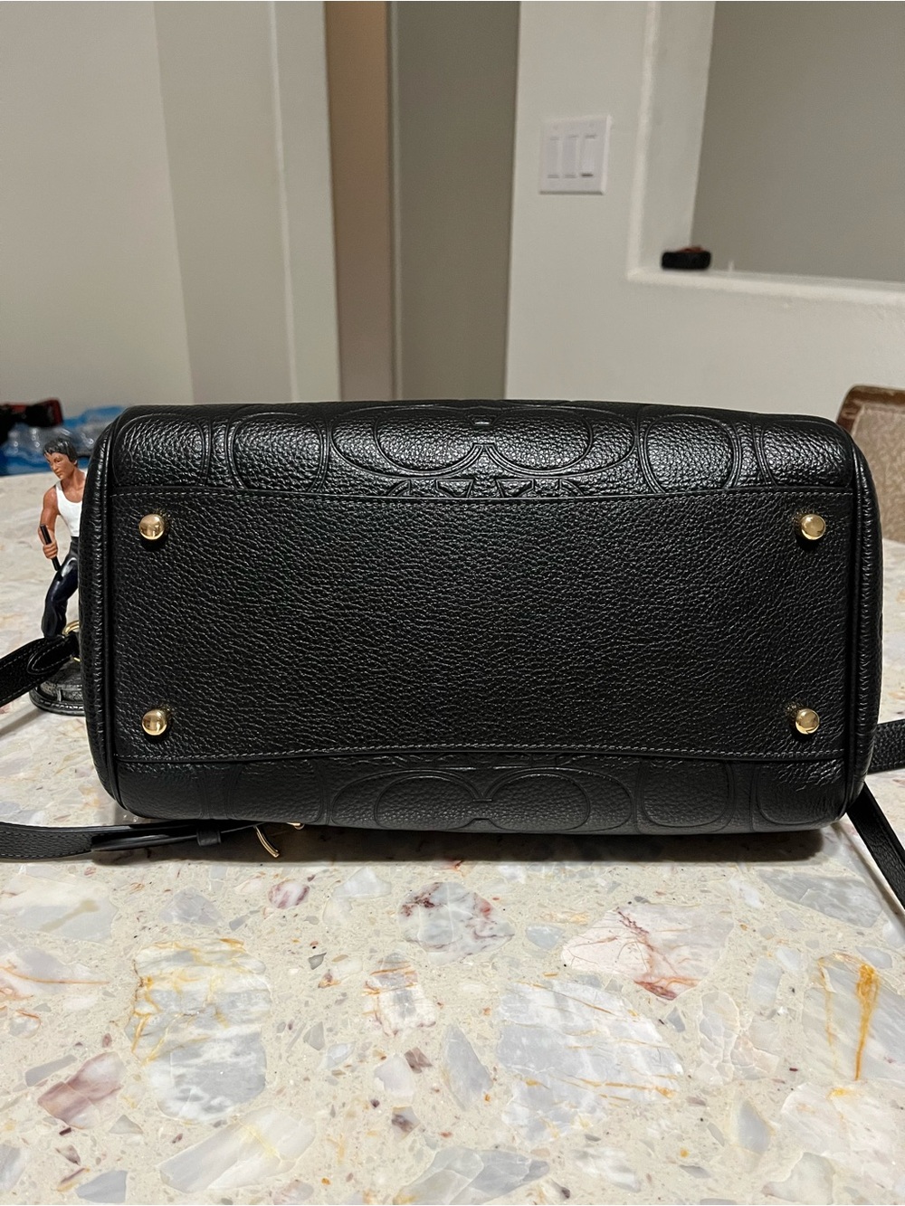 NWT Coach Rowan Large Satchel Bag In Signature Leather CEW02 BLACK Gold - Picture 5 of 13